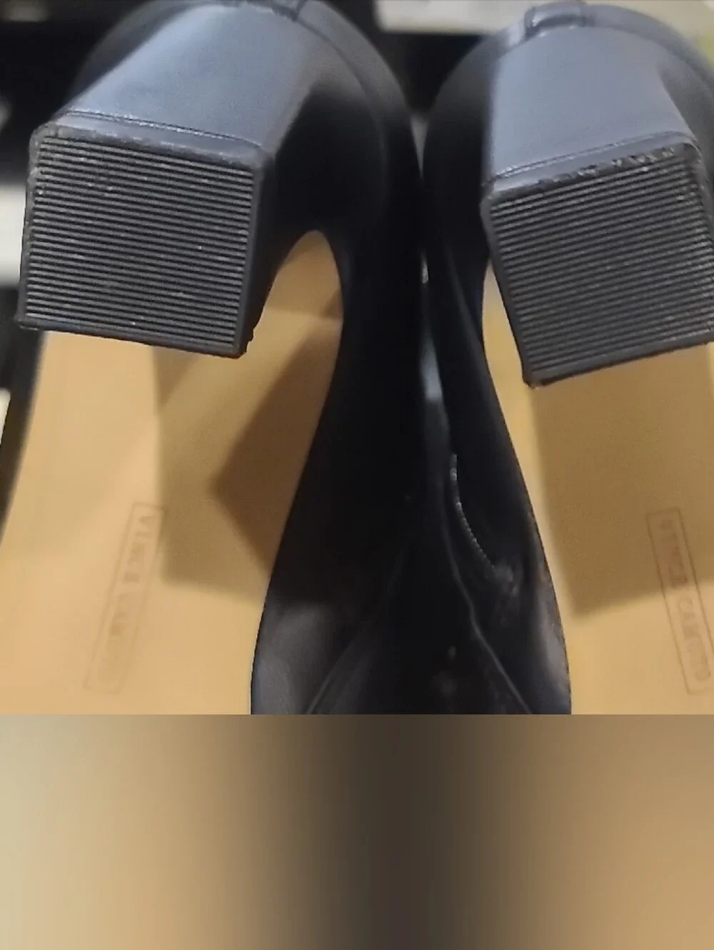 Vince Camuto Black Pointed Toe Ankle Booties with Gold Zipper
